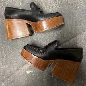 Gabriela Hearst Augusta Leather Platform Penny Loafers